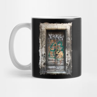 Old door in Rome Mug